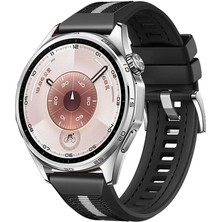 MobaxAksesuar Samsung Galaxy Watch Gear S3 Kordon Lansman Kumaş Dikişli Silikon 102