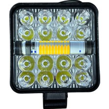 İzipec Mini 16 LED Çalışma Lambası Beyaz Off-Road (Sarı Sarı Flaşlı) 48W (12-24V Çalışır) Br 301 05 92