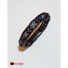 Redi Ridi Doğal Taş Deri Bileklik MODEL.6282