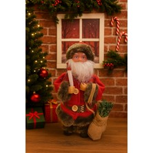 Dodomar 25 cm Meşale Lambalı Pilli Şarkı Söyleyen Noel Baba – Işıklı Müzikli Yılbaşı Figürü