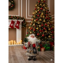 Dodomar 25 cm Gaz Lambalı Pilli Hareketli Şarkı Söyleyen Noel Baba – Işıklı Müzikli Yılbaşı Figürü