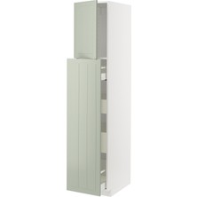 Hobiurun Mutfak boy dolabı, STENSUND açık yeşil, 40x60x200 cm, 2 kapaklı ve 4 çekmeceli