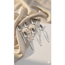 Mustran 6’lı Paslanmaz Çelik Tatlı Kaşık Seti Lüks Murat