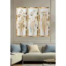 AVM19 Pleksi Çerçeveli Sarı Pamuk Tablo 3'lü