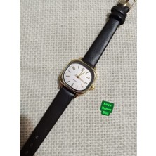 Trendy Son Moda Kadın Kol Saati Vintage Oval Gold Kasa- Koyu Kahve Düz  Kordon TT0054