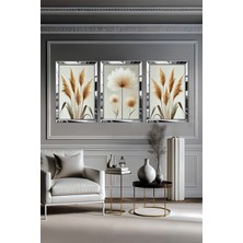 AVM19 Pleksi Çerçeveli Pampas Çiçeği Tablo 3lü