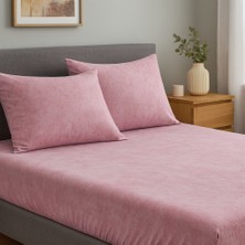 Vionetta Pudra Lastikli Çarşaf Yastık Kılıflı