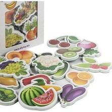 Scntoys Manyetik Meyveler ve Sebzeler Oyuncak Buzdolabına Yapışan Magnet Meyveler 26 Parça