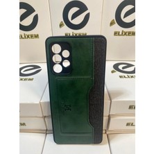 Elixem Samsung A72 Uyumlu Yeşil Kartlıklı Kılıf