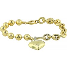 Altınkaynak 14 Ayar Altın Kalpli Bileklik  -  F004682