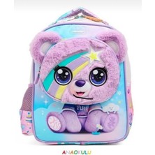 Chimola Kız Çocuk Sevimli Ayıcık Anaokulu Çantası Mor