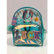 Dream Vest Kız Çocuk Nakış Şeffaf Sırt Çantası Turkuaz