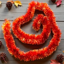 Oktay Sesal Yılbaşı Boyun Simi Turuncu 2 Metre Yılbaşı Boyun Simi Yumuşak Garland Yılbaşı Süslemeleri