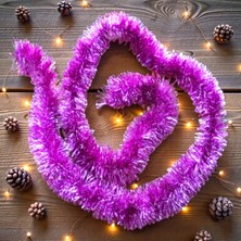 Oktay Sesal Yılbaşı Boyun Simi Metalik Pembe 2 Metre Yılbaşı Boyun Simi Yumuşak Garland Yılbaşı Süslemeleri