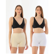 Gecko Collection Kadın Boxer Tayt Lazer Kesimiz Yapmaz 2 Adet