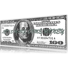 Urzuva 100 Dollar Printed 70X30 3mm Kalınlık Premium Gaming Oyuncu Mousepad, Anti Slip Xxl Mouse Pad