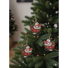 Dodomar Yılbaşı Ağaç Süsü Ahşap Mdf 3lü Paket