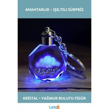 Letsii Yağmur Bulutu Tasarımlı Işıklı Renk Değiştiren Anahtarlık 10CM