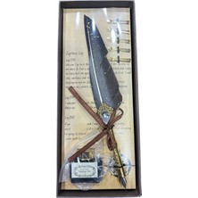 Eren Divid Tüylü Mürekkepli Kalem Seti – Hediye Kutulu / 5 Farklı Uç / Siyah Mürekkep