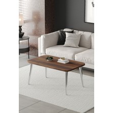 ED Efelez Design Orta Sehpa Metal Ayaklı , Roma Orta Sehpa , Gümüş Metal - Barok Tabla