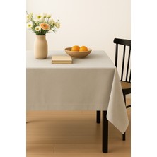 Devor Kadife Dokulu Masa Örtüsü | Şık, Yumuşak, Leke Tutmaz Taş Rengi Masa Örtüsü