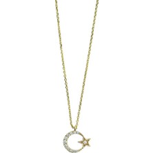 Altınkaynak 14 Ayar Altın Ayyıldız Kolye  -  0202241