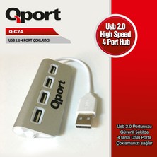 Sylar Qport Q-C24  4'lü Usb2.0 Metal Kasa Çoklayıcı Hub