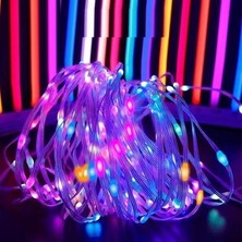 Dodomar 10 Metre Rgb Şerit LED Işık - Kumandalı, USB Girişli, Karışık (Mix) Renkli Dekoratif LED Aydınlatma Seti