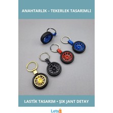 Letsii Tekerlek Tasarımlı Metal Anahtarlık 8 cm