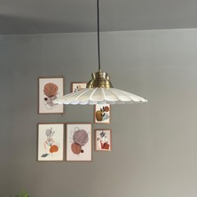 Bamyum Risso Beyaz Metal Büyük Avize Kum Saati Başlık Tekli Rustik Cafe Mutfak Modern Sarkıt Aydınlatma