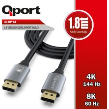 Sylar Qport Q-DP14  1,8m Displayport 1,4V Kablo