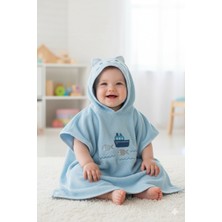 Özdilek Lisanslı Bornoz 1-2 Yaş Panço Cat Nakış Mavi