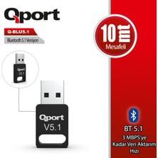 Sylar Qport Q-Blu5.1 Bluetooth 5.1 USB Adaptör
