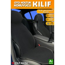 S-Dizayn Oto Koltuk Koruyucu Kılıf Siyah Universal 2+1 Parça Ön Arka A+ Kalite