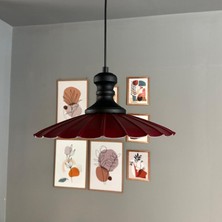 Bamyum Risso Vişne Çürüğü Metal Büyük Avize Siyah Tokmak Başlık Tekli Rustik Cafe Modern Sarkıt Aydınlatma