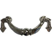 Dekoratif Zamak Üzümlü Kulp - 64MM, Nikel, 100 Adet