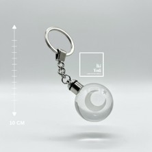 İki Yedi Konsept Ay Yıldız Figürlü Kristal Anahtarlık, Türk Bayrağı Tasarımlı Hediyelik Ofis ve Araba Aksesuarı