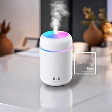 İki Yedi Konsept H2O Mini Aromaterapi Araç Ev Tipi Buhar Makinesi USB Ultrasonik Nemlendirici Gece Lambalı Difüzör