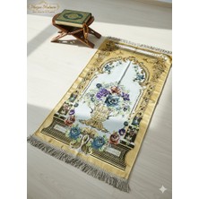 Simply Line Osmanlı Motifli Şık Çeyizlik Hediyelik Lüks Seccade astarlı Yaldızlı Seccade Kalite