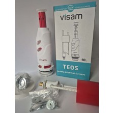 Visam Teos Basmalı Rezervuar Iç Takımı – Sessiz Çalışan Zeplin Flotörlü, Hızlı Dolum – 40 cm Seramik Rezervuarlara Uyumlu