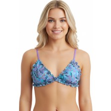 Bonbon Kadın Transparan Tül Fırfırlı Balensiz Desteksiz Sütyen BB2083