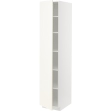 Hobiurun Mutfak boy dolabı, VALLSTENA beyaz, 40x60x200 cm, 1 kapaklı ve 4 raflı