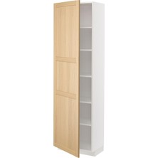 Hobiurun Mutfak boy dolabı, FORSBACKA meşe, 60x37x200 cm, 1 kapaklı ve 4 raflı