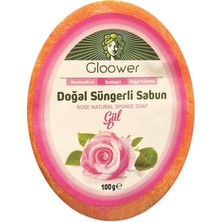  Gloower Süngerli Sabun - Gül Sabun 120 G Paket