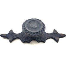 Antika Tarz Dekoratif Pirinç Çizgili Düğme - 25X80 Mm, Oksit