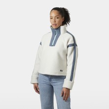 Helly Hansen Polar Imperial Pile Zip Pullover Kadın Beyaz Dik Yaka Sweatshirt