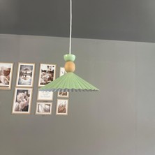 Bamyum Avilla Mint Tekli Metal Avize Ahşap Kafa Başlık Rustik Cafe Mutfak Modern Sarkıt Aydınlatma