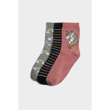 DeFacto Kız Çocuk 3'lü Pamuklu Uzun Çorap D5725A8NS