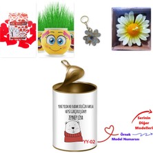 E-Hediyeci Kişiye Özel Yılbaşı Sürpriz Konserve Hediye Kutusu - Papatya Hediyeleri, Arkadaşa Hediye, Sevgili Hediyesi, Doğum Günü Hediyesi, Kız Arkadaşa Papatya Hediye Kutusu - (100 Yeni Yıl Model)