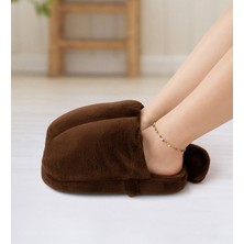 Pabtex Ev Tipi Ayak Isıtıcı Peluş Termal Panduf